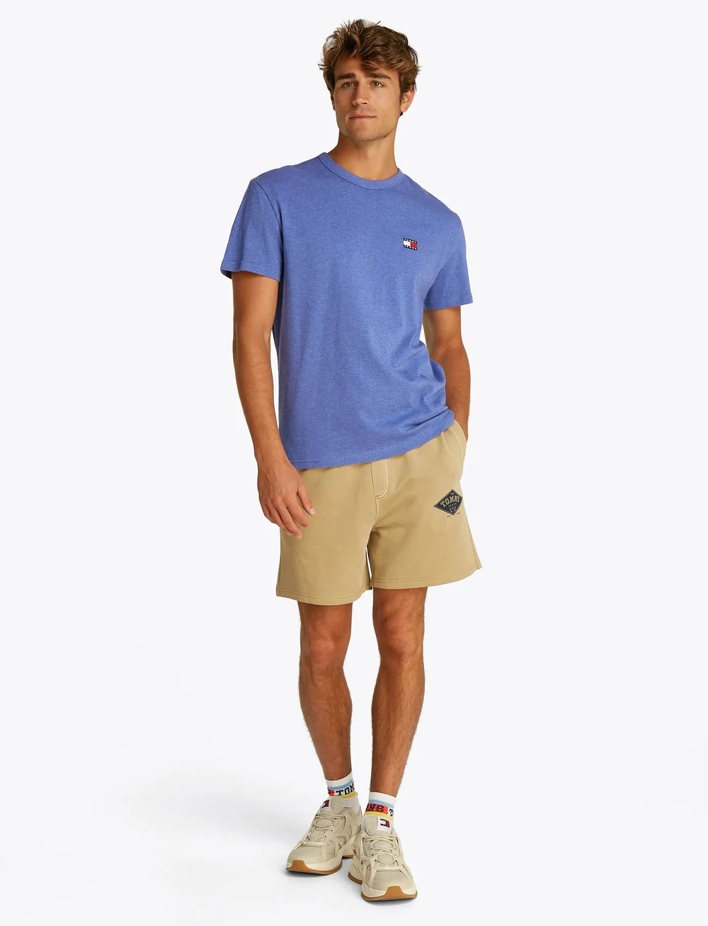 Tommy Jeans - TJM REG BADGE TEE EXT - korte mouwen - tempo blue htr melange - 4