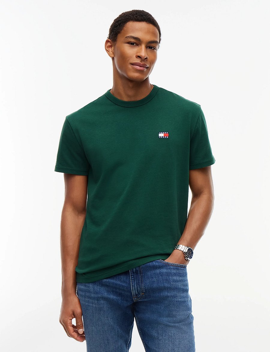 Tommy Jeans - TJM REG BADGE TEE EXT - lühikeste varrukatega t-särgid - velvet green - 0