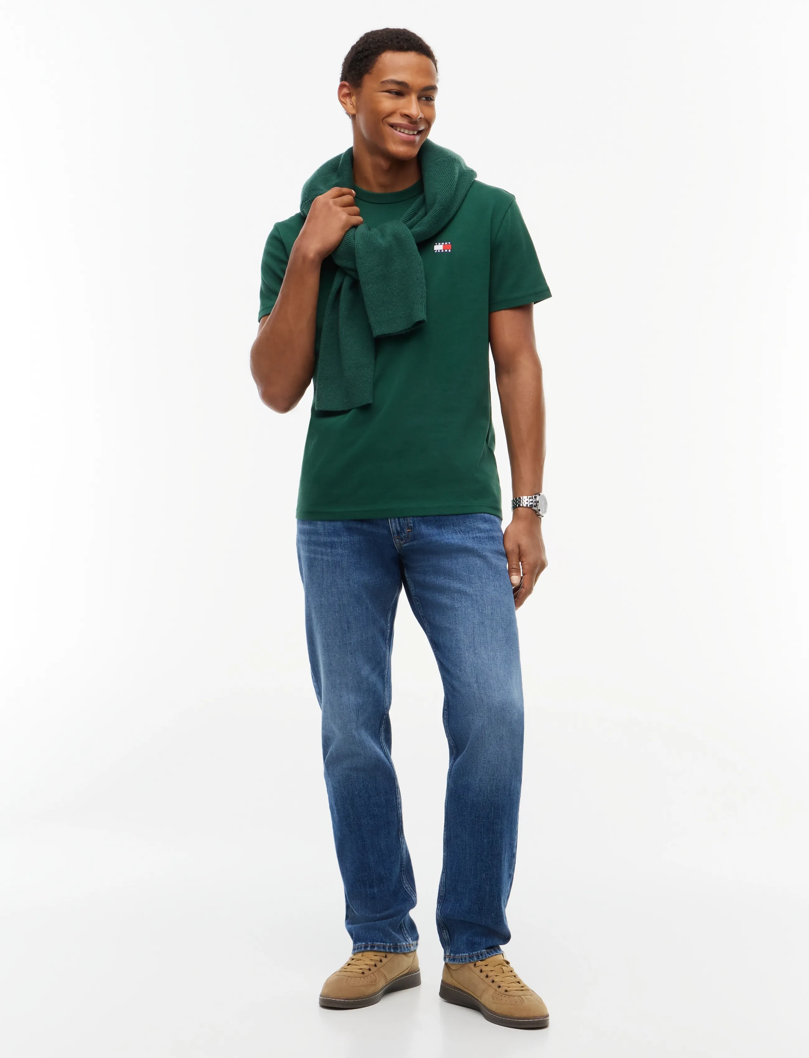 Tommy Jeans - TJM REG BADGE TEE EXT - lühikeste varrukatega t-särgid - velvet green - 4