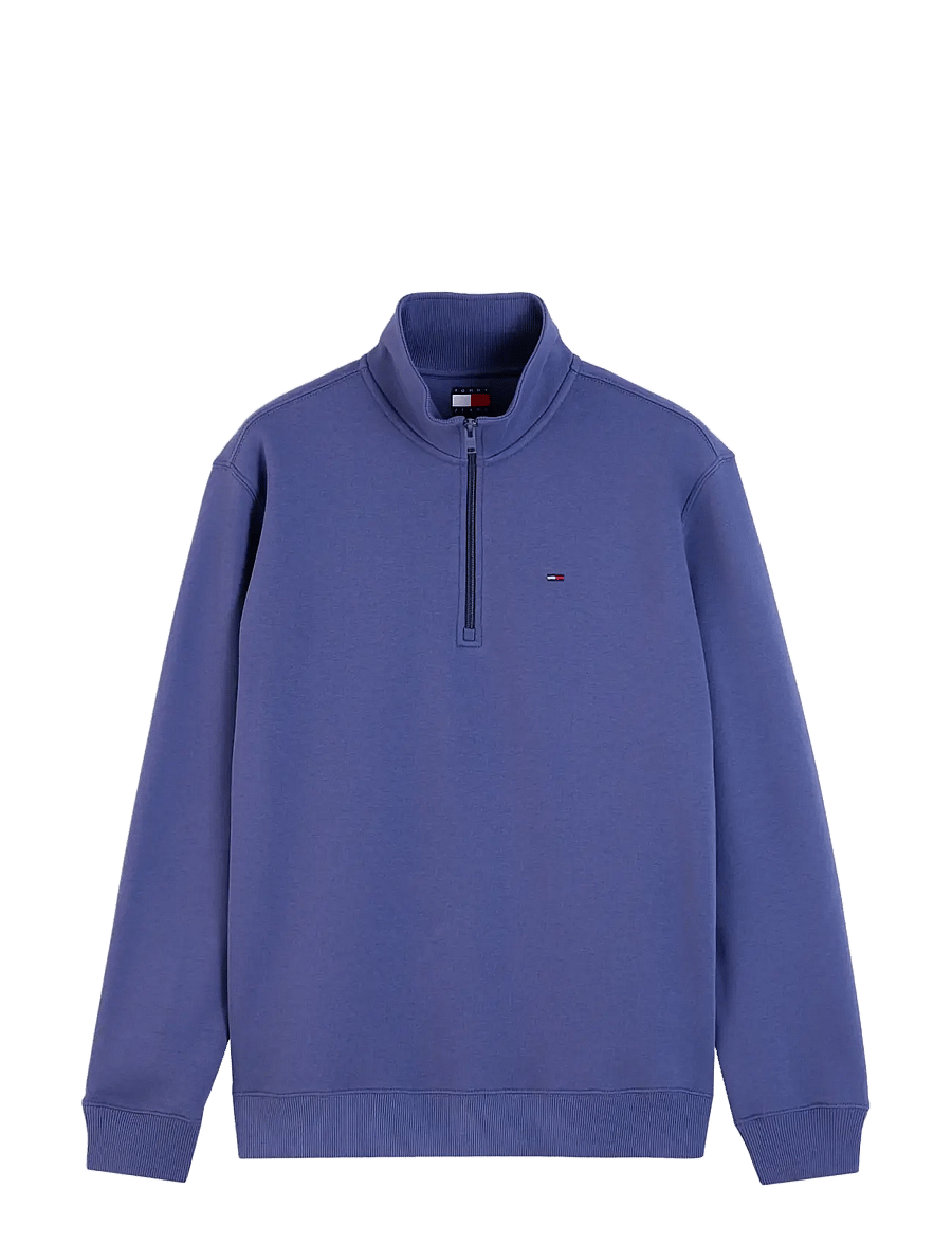 Tommy Jeans - TJM REG FLEECE 1/4ZIP MOCK EXT - fleecetrøjer - basic navy - 0