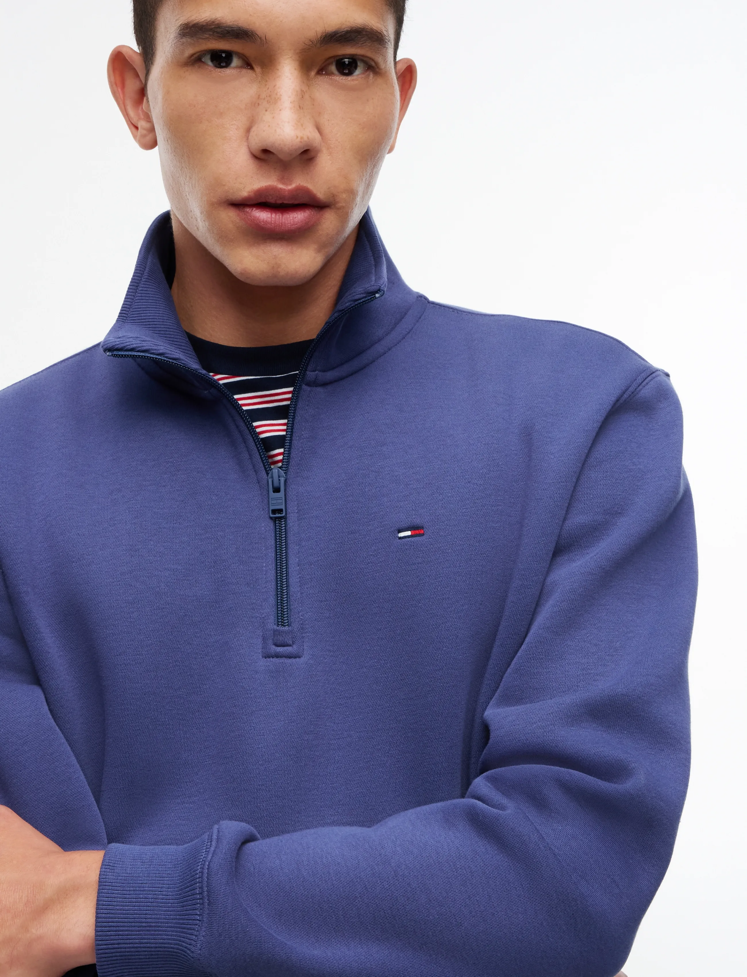 Tommy Jeans - TJM REG FLEECE 1/4ZIP MOCK EXT - teddy sweaters - basic navy - 3