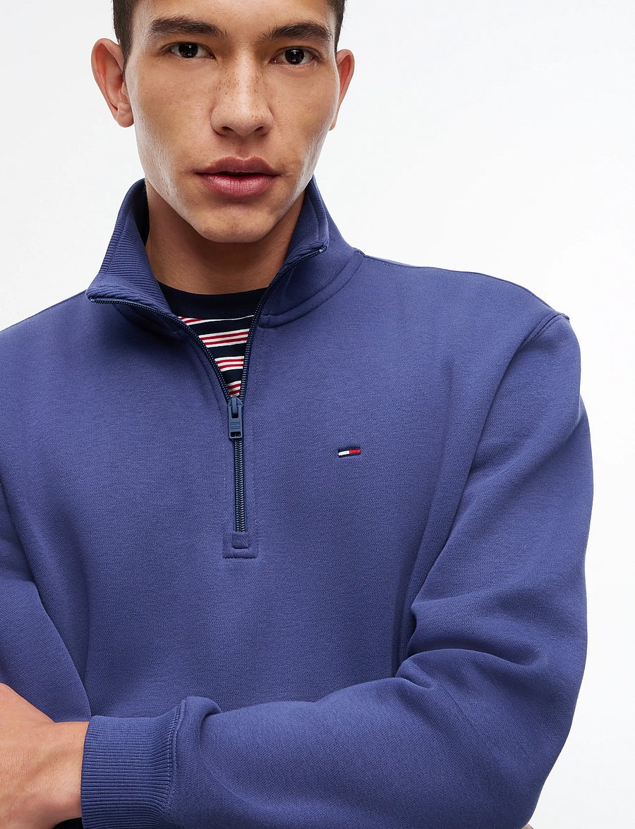 Tommy Jeans - TJM REG FLEECE 1/4ZIP MOCK EXT - teddytröjor - basic navy - 3