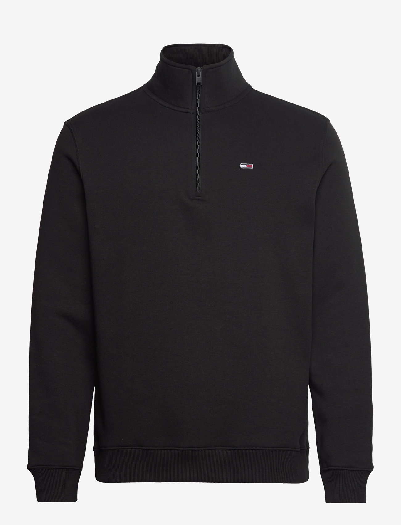 Tommy Jeans - TJM REG FLEECE 1/4ZIP MOCK NECK - teddy kampsunid - black - 1