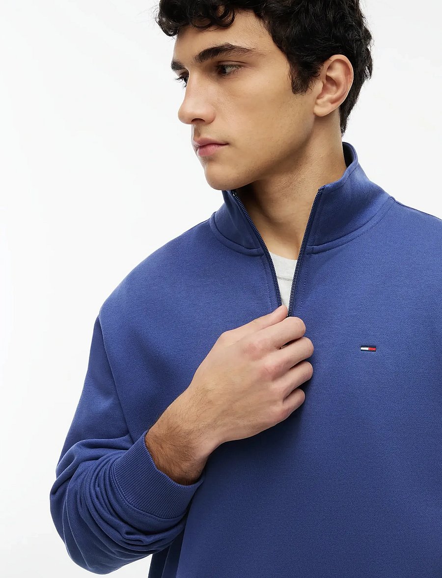 Tommy Jeans - TJM REG FLEECE QZ MOCK NCK EXT - fleecetrøjer - blue storm - 3