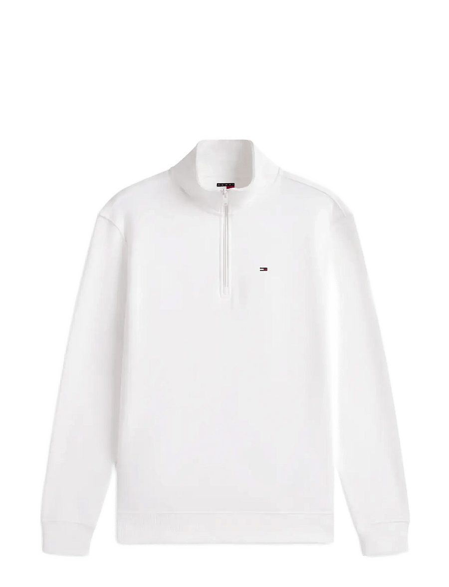 Tommy Jeans - TJM REG FLEECE 1/4ZIP MOCK EXT - fleecetrøjer - ecru - 1