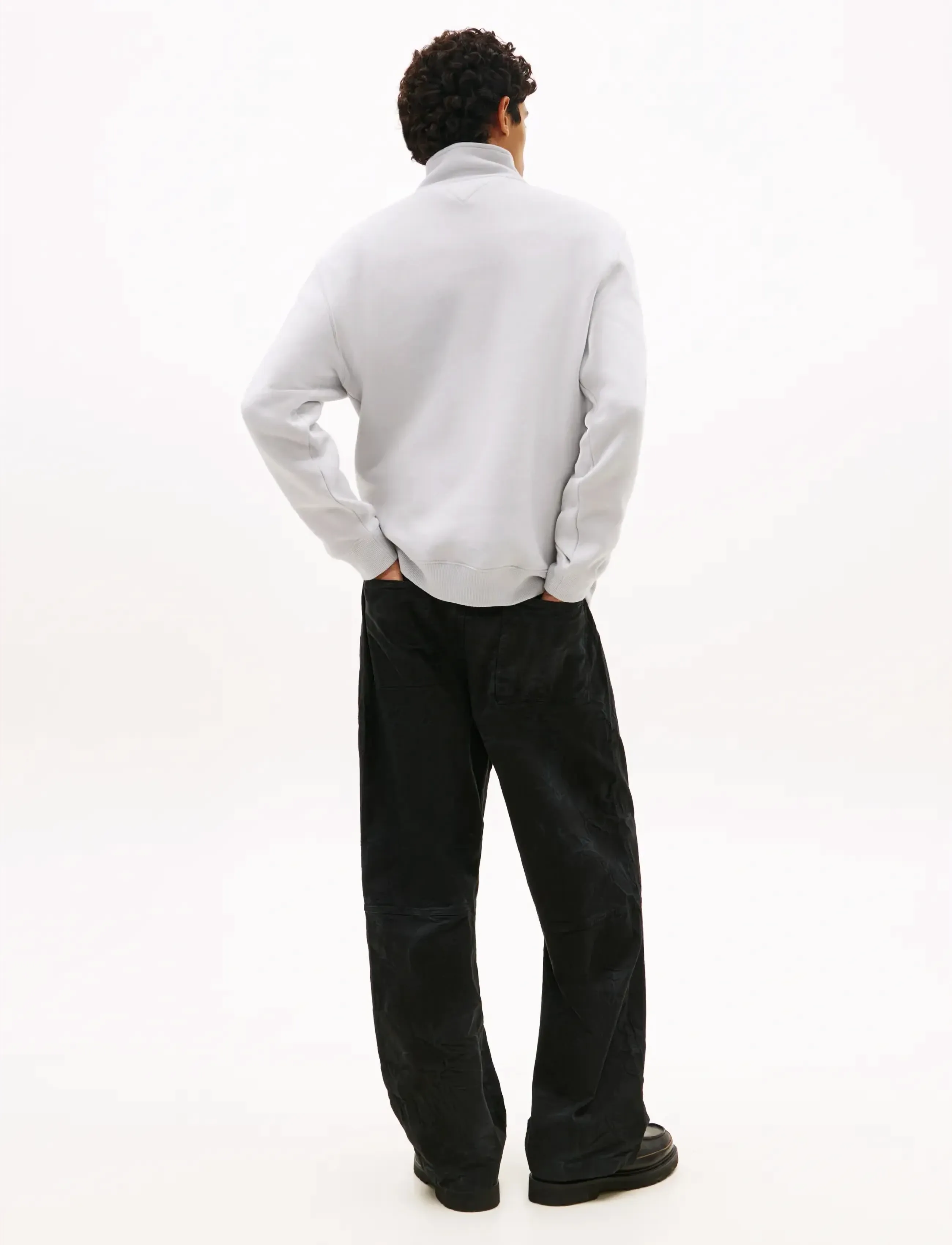 Tommy Jeans - TJM REG FLEECE QZ MOCK NCK EXT - fleecetrøjer - helium - 2