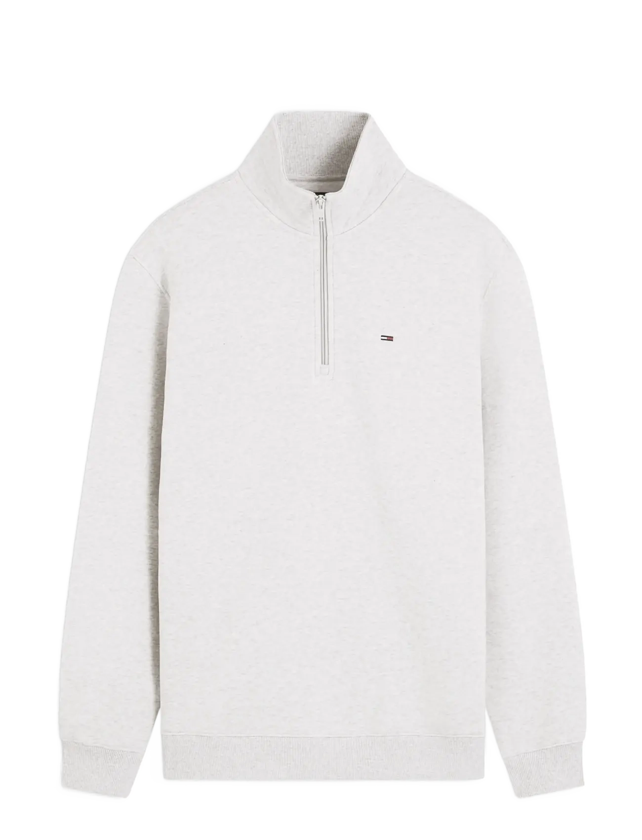 Tommy Jeans - TJM REG FLEECE 1/4ZIP MOCK EXT - fleecetrøjer - ice grey heather - 1