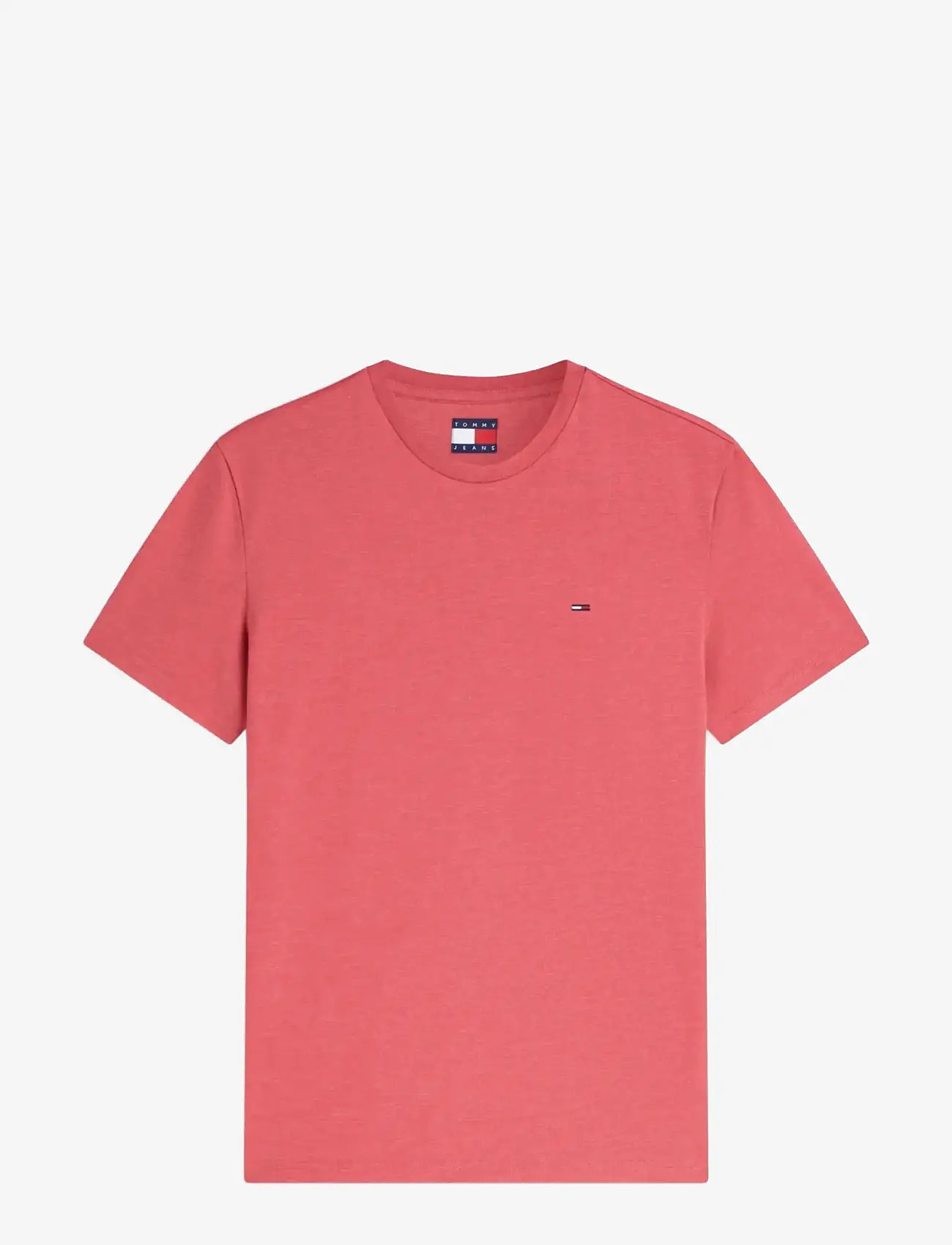 Tommy Jeans - TJM XSLIM JASPE HTR TEE EXT - kortærmede t-shirts - anthem red - 1