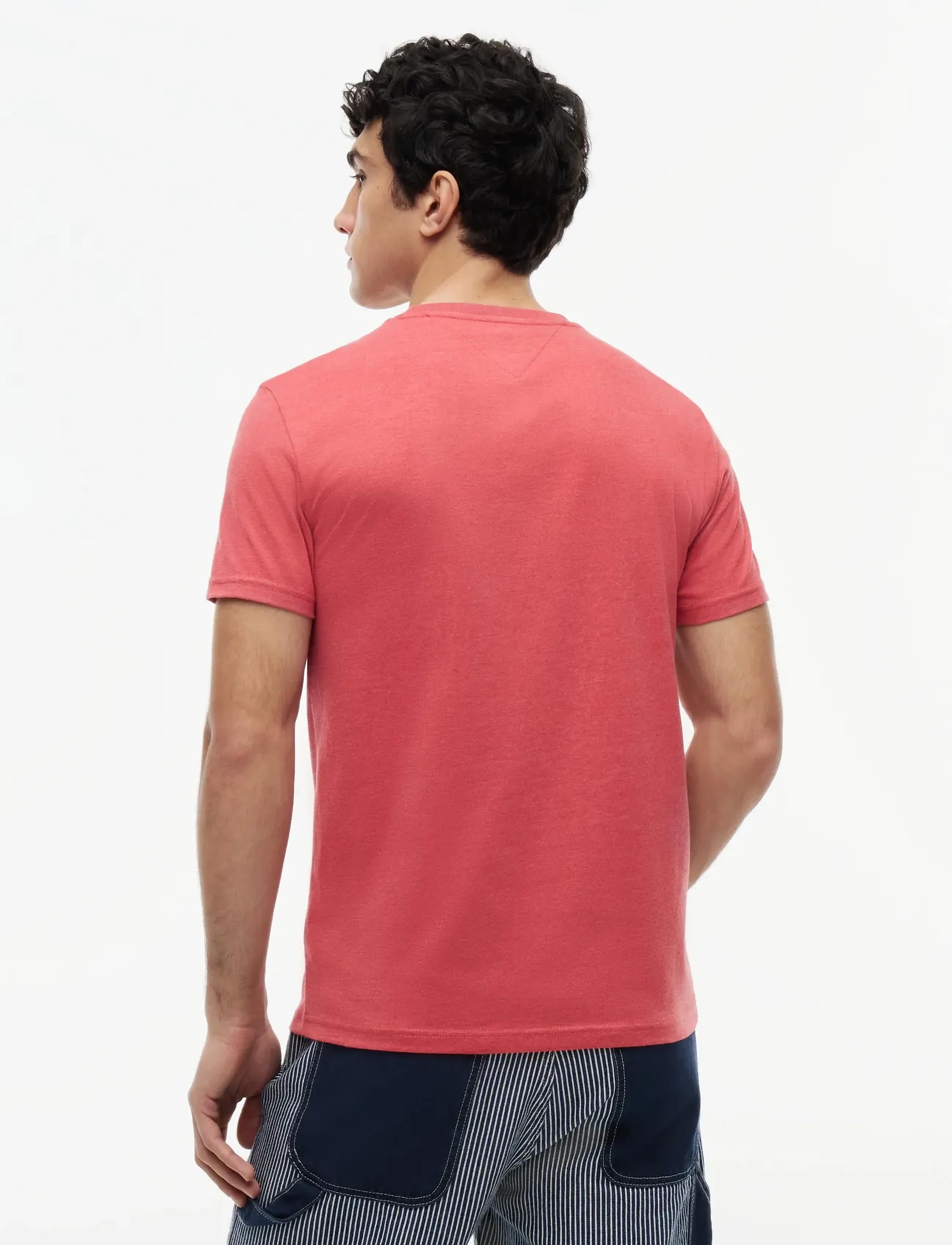 Tommy Jeans - TJM XSLIM JASPE HTR TEE EXT - lühikeste varrukatega t-särgid - anthem red - 2