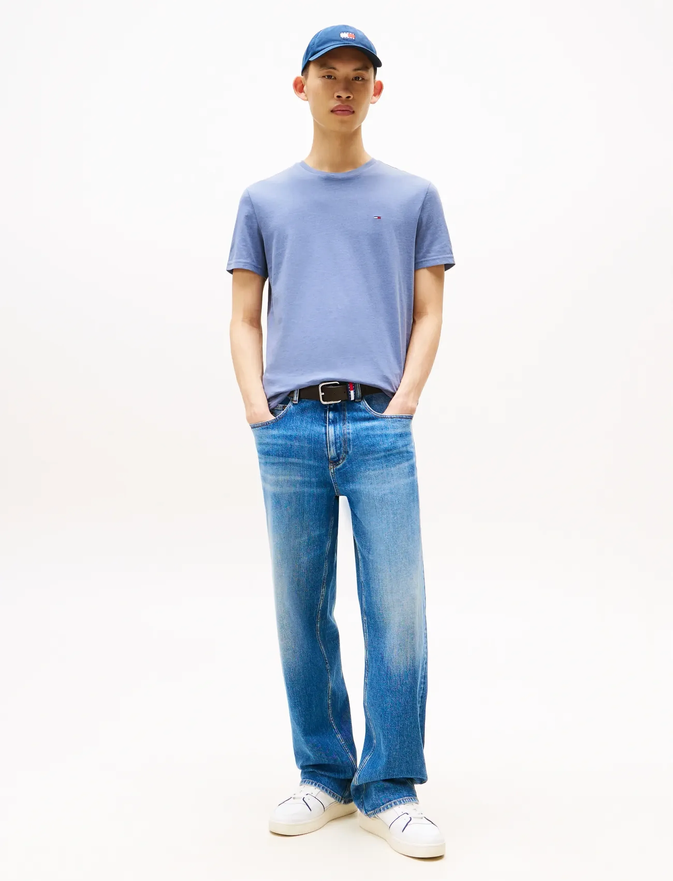 Tommy Jeans - TJM XSLIM JASPE HTR TEE EXT - laveste priser - blue moment htr - 3