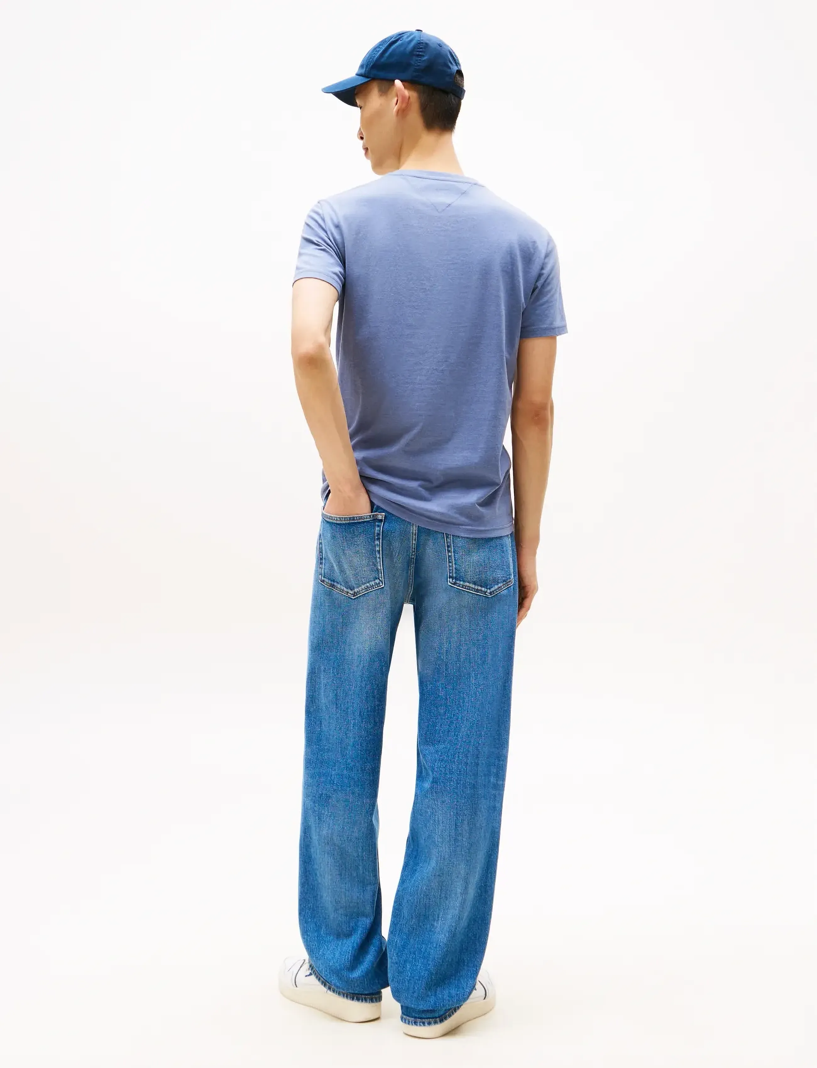 Tommy Jeans - TJM XSLIM JASPE HTR TEE EXT - laveste priser - blue moment htr - 4