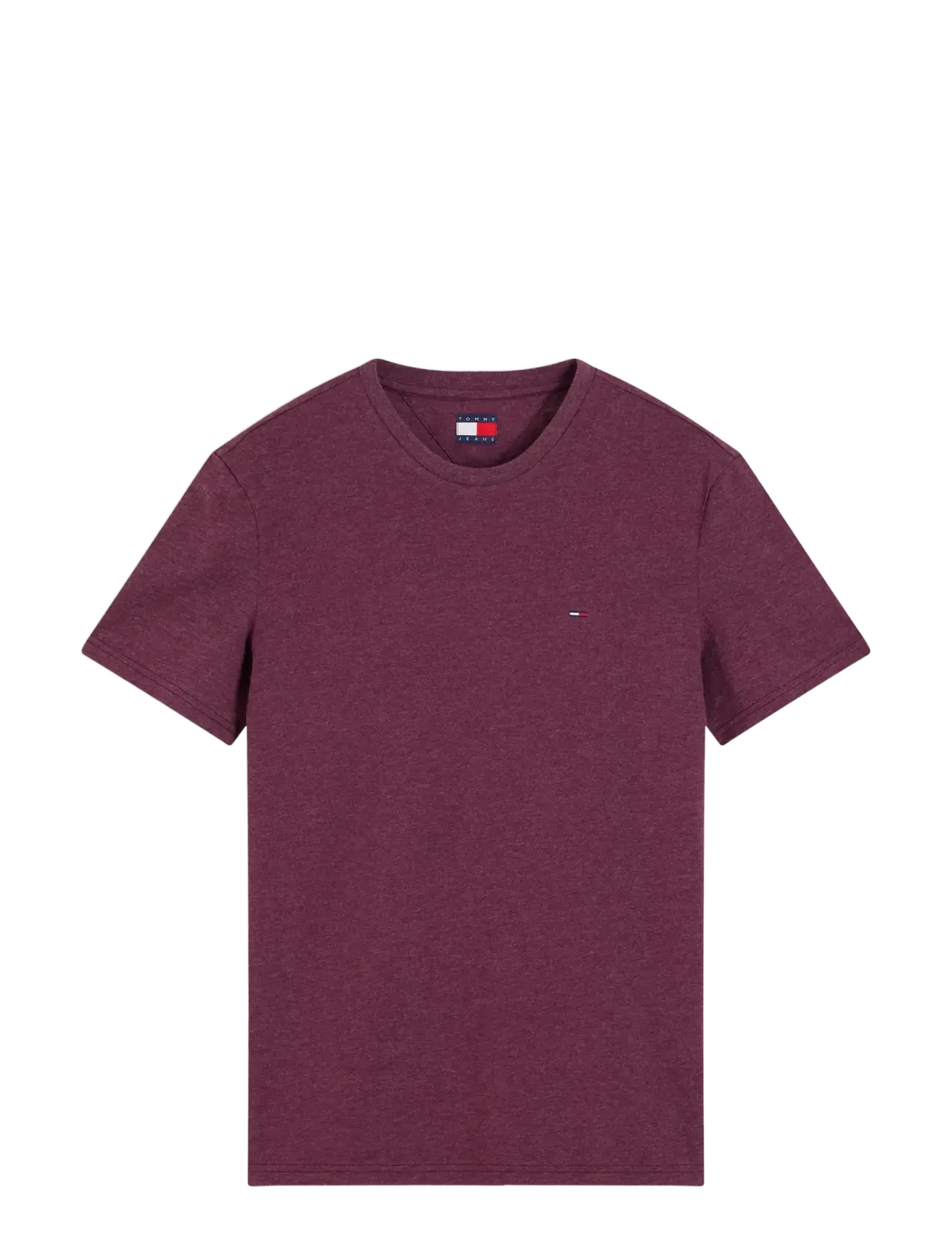 Tommy Jeans - TJM XSLIM JASPE HTR TEE EXT - kurzärmelige t-shirts - calypso berry htr - 1