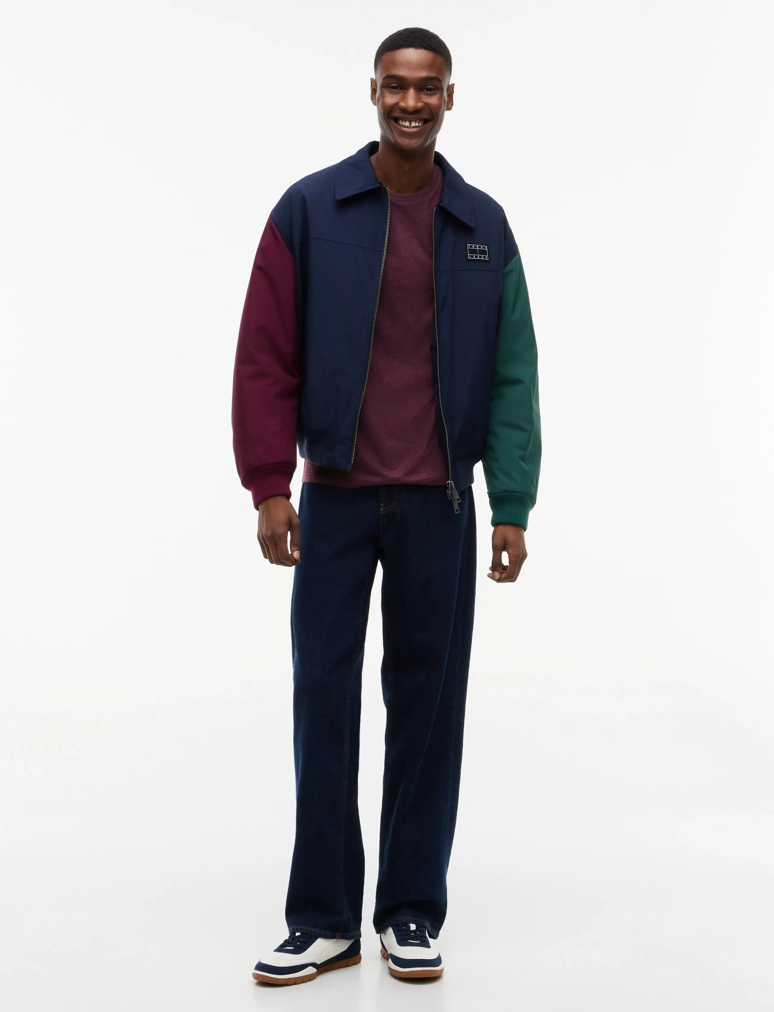 Tommy Jeans - TJM XSLIM JASPE HTR TEE EXT - kurzärmelige t-shirts - calypso berry htr - 4