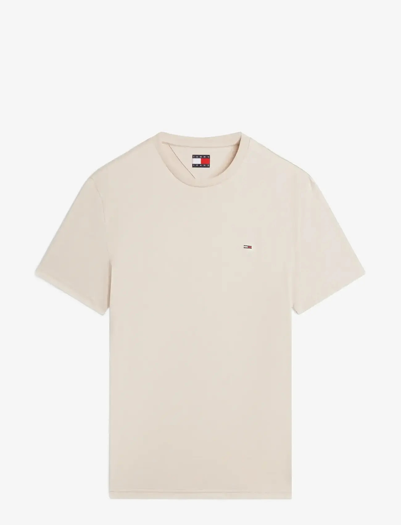 Tommy Jeans - TJM XSLIM JASPE HTR TEE EXT - kortærmede t-shirts - classic beige - 1