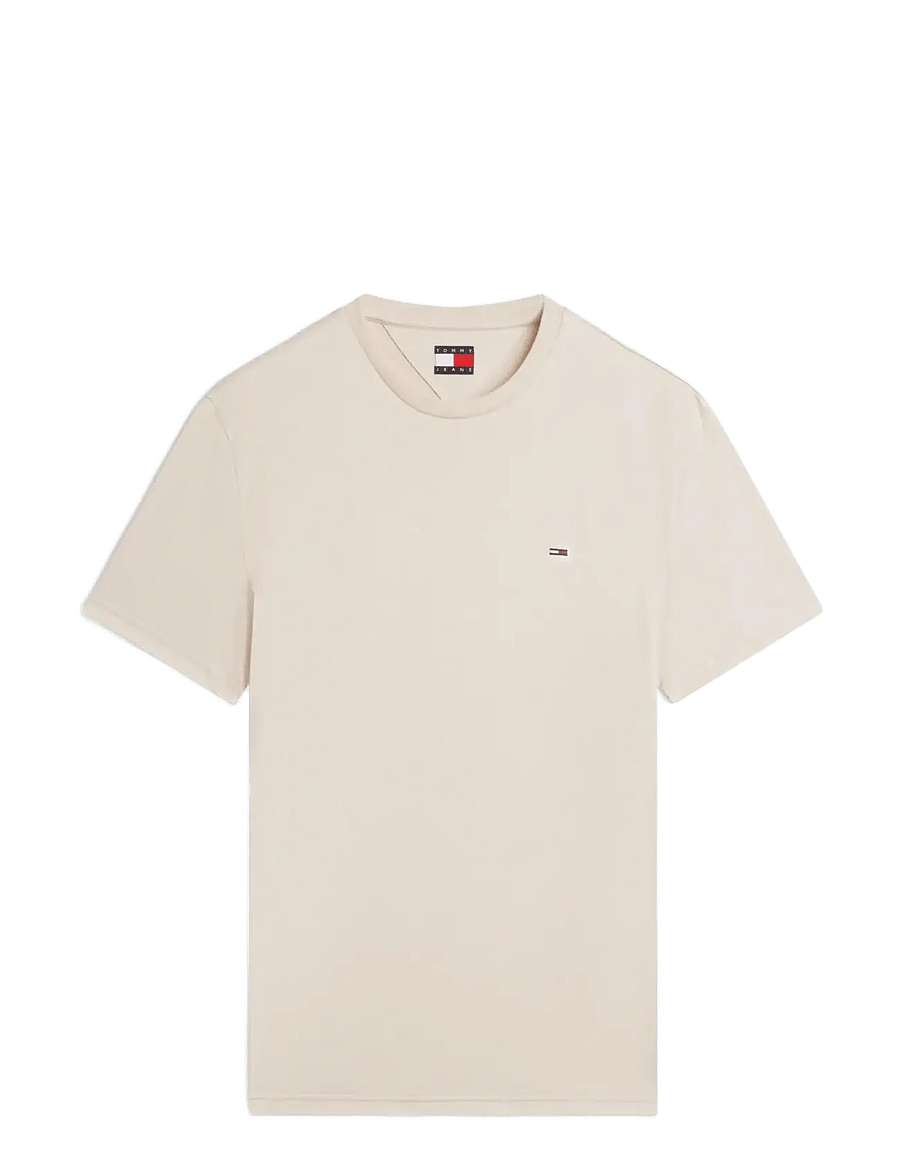 Tommy Jeans - TJM XSLIM JASPE HTR TEE EXT - lühikeste varrukatega t-särgid - classic beige - 1