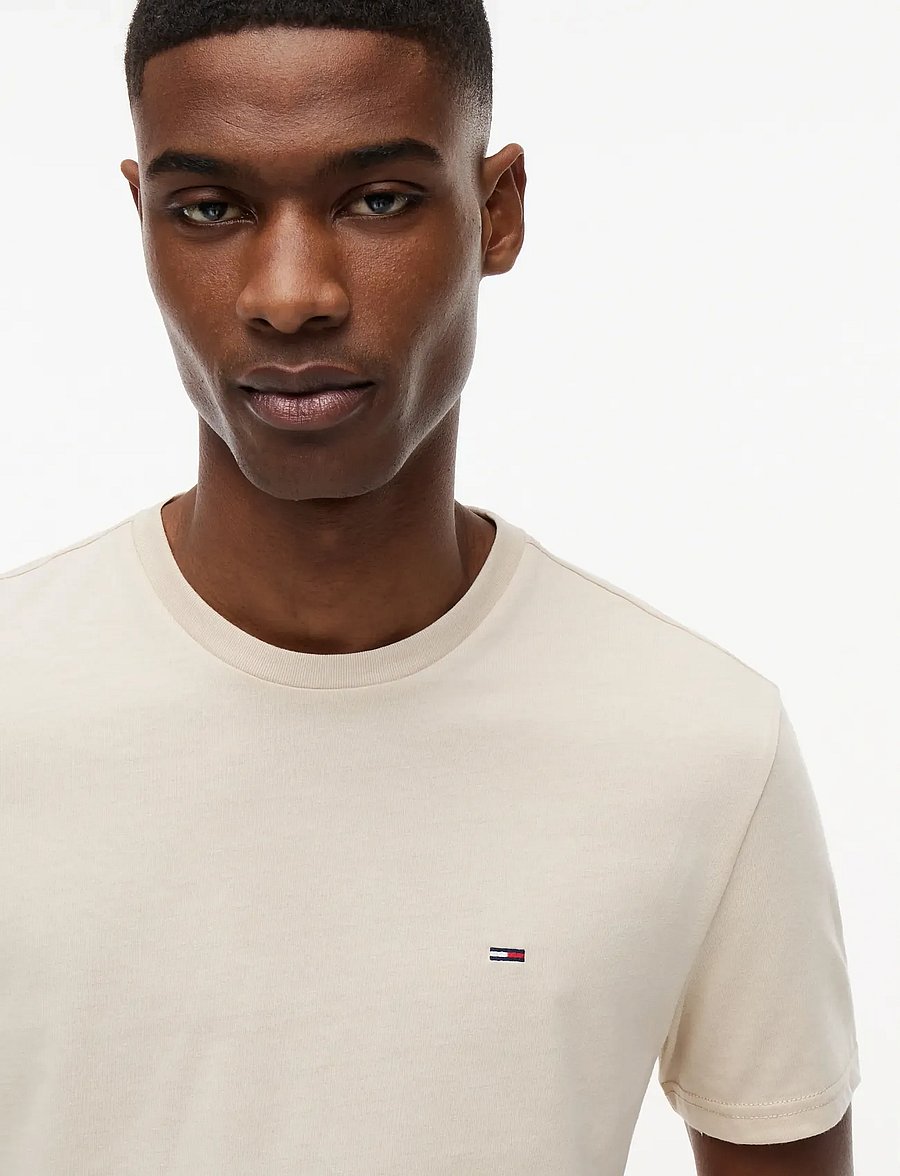 Tommy Jeans - TJM XSLIM JASPE HTR TEE EXT - lühikeste varrukatega t-särgid - classic beige - 3