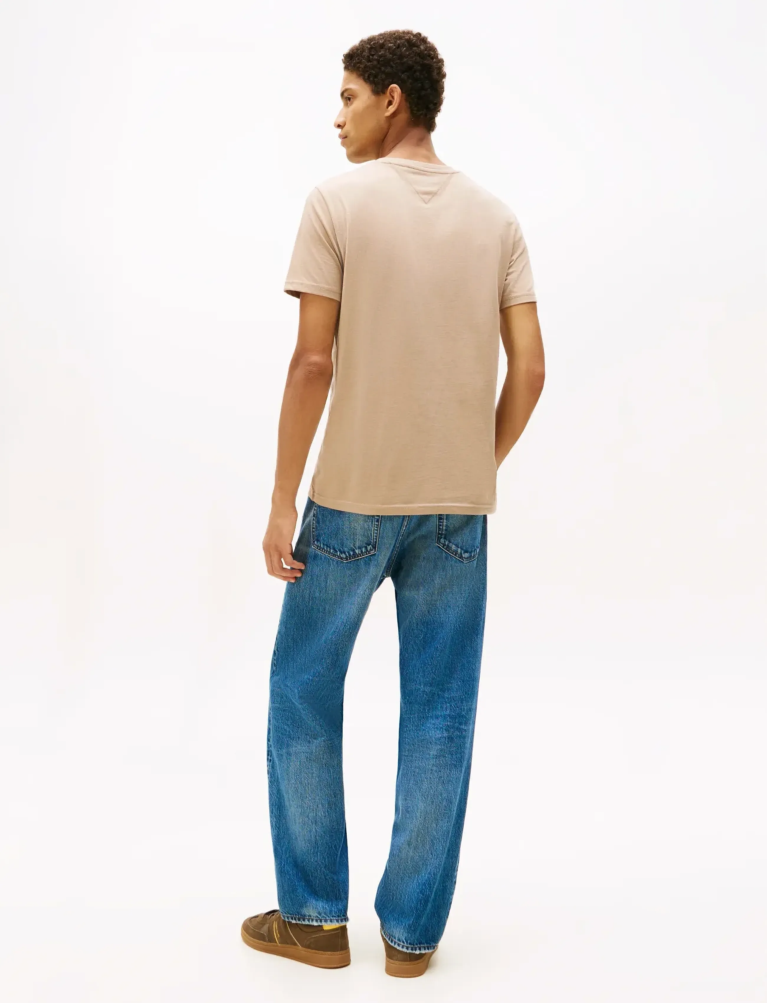 Tommy Jeans - TJM XSLIM JASPE HTR TEE EXT - kortærmede t-shirts - coastal taupe htr - 3