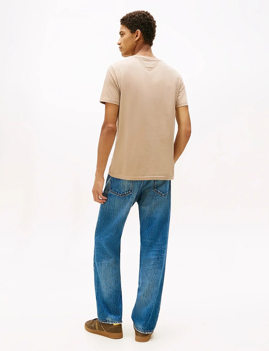 Tommy Jeans - TJM XSLIM JASPE HTR TEE EXT - lühikeste varrukatega t-särgid - coastal taupe htr - 3