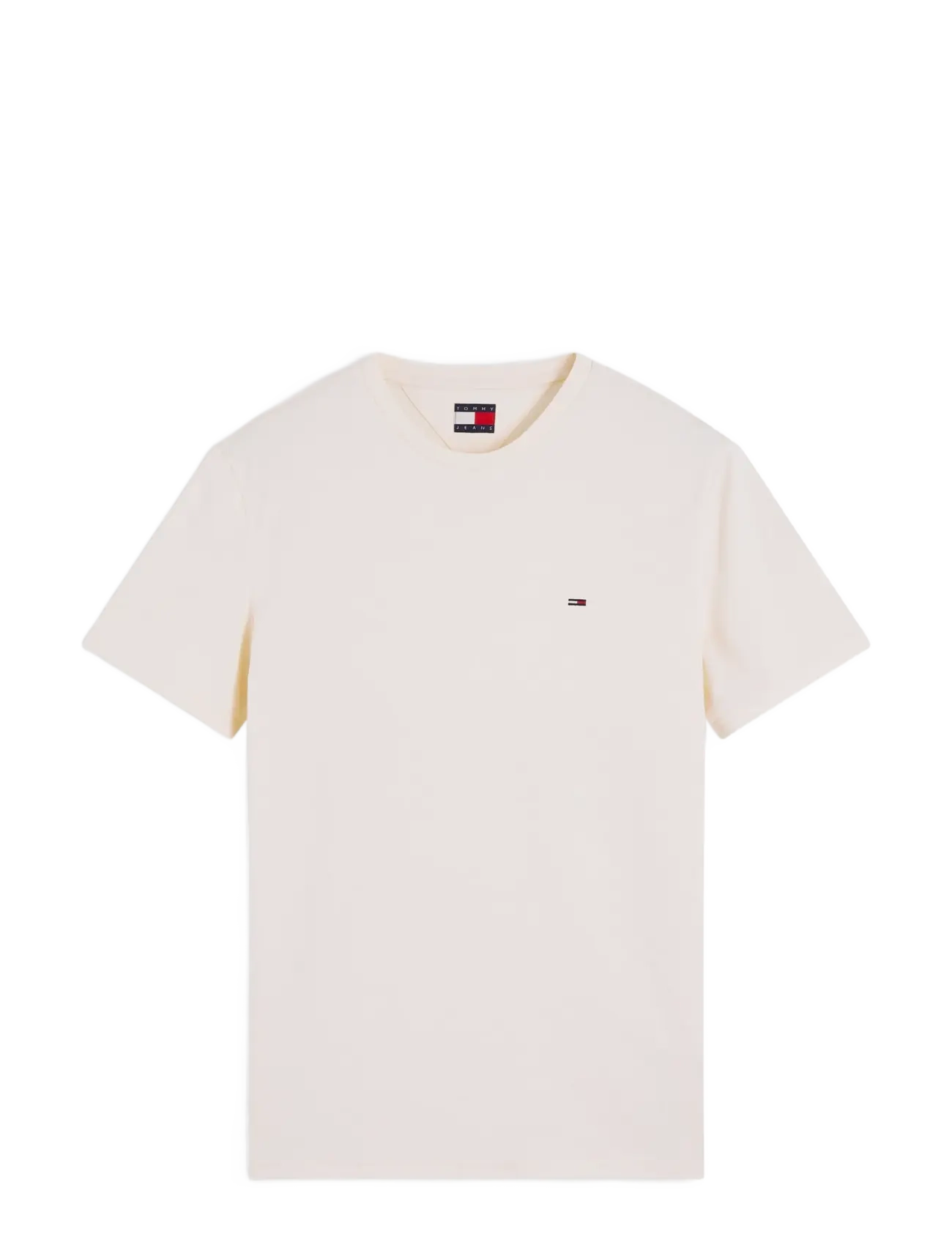 Tommy Jeans - TJM XSLIM JASPE HTR TEE EXT - kortærmede t-shirts - cream htr - 1