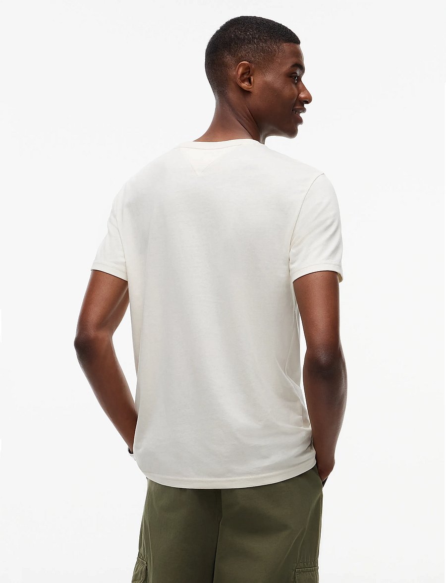 Tommy Jeans - TJM XSLIM JASPE HTR TEE EXT - kurzärmelige t-shirts - cream htr - 2