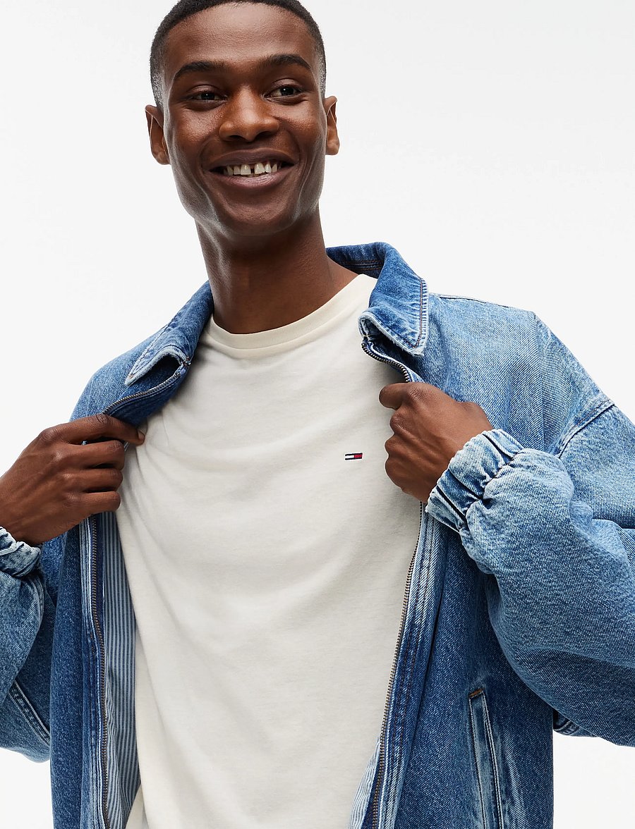 Tommy Jeans - TJM XSLIM JASPE HTR TEE EXT - kurzärmelige t-shirts - cream htr - 3