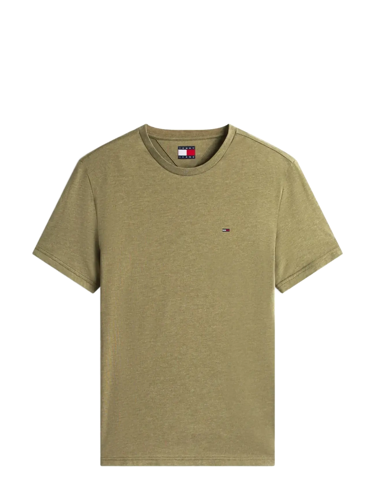Tommy Jeans TJM XSLIM JASPE HTR TEE EXT - Tommy Jeans - DARK GREENERY HTR / khaki/green