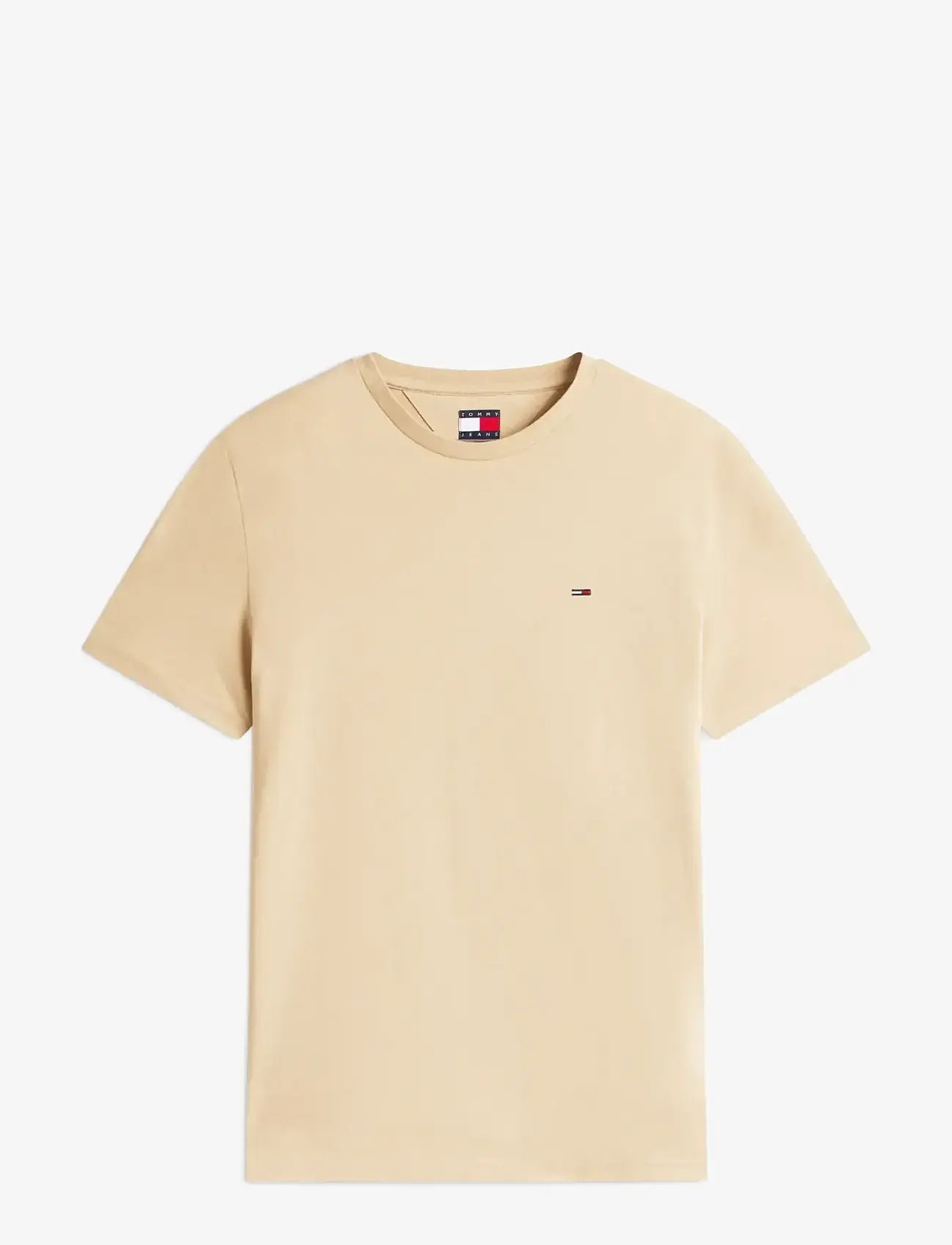 Tommy Jeans - TJM XSLIM JASPE HTR TEE EXT - kortærmede t-shirts - gulf sand htr - 1