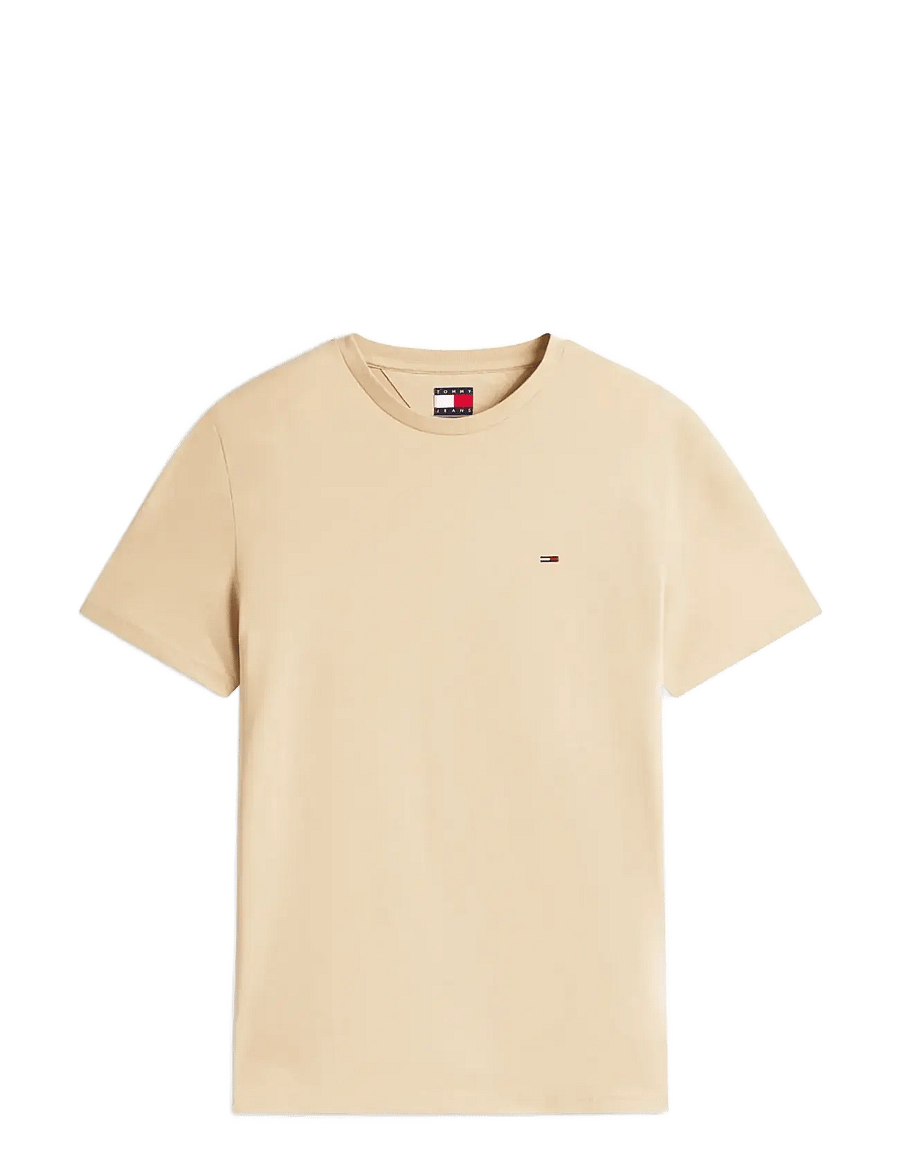 Tommy Jeans - TJM XSLIM JASPE HTR TEE EXT - short-sleeved t-shirts - gulf sand htr - 1