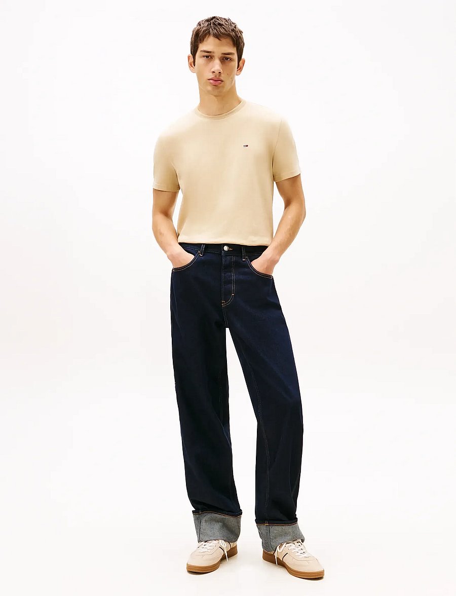 Tommy Jeans - TJM XSLIM JASPE HTR TEE EXT - short-sleeved t-shirts - gulf sand htr - 2