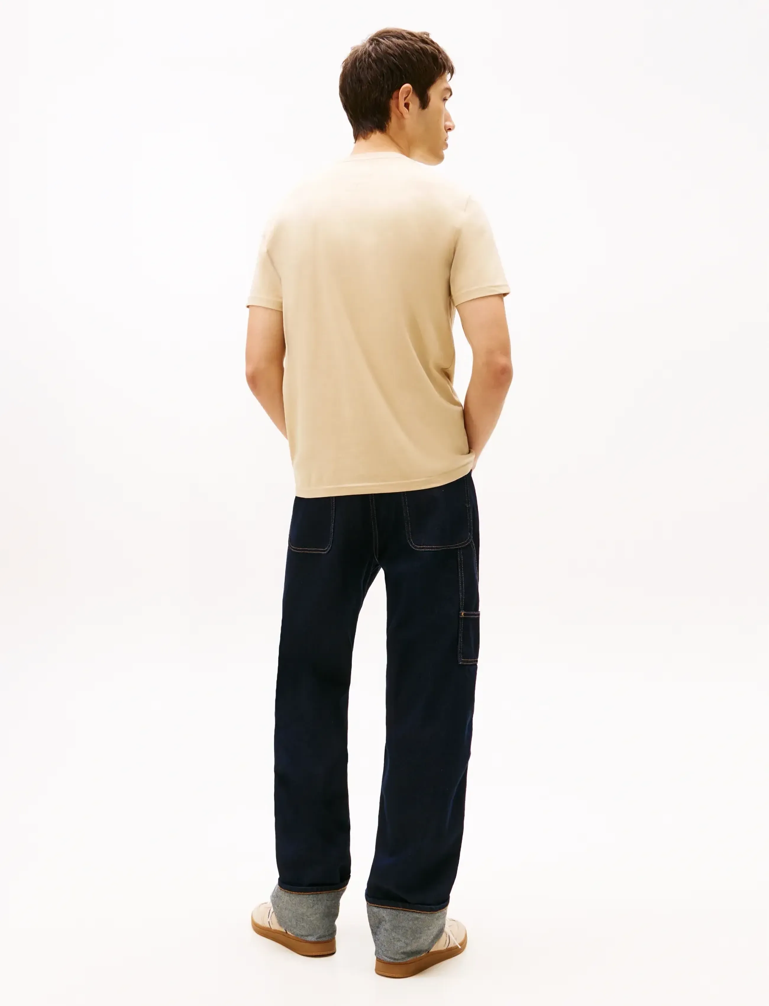 Tommy Jeans - TJM XSLIM JASPE HTR TEE EXT - lühikeste varrukatega t-särgid - gulf sand htr - 3