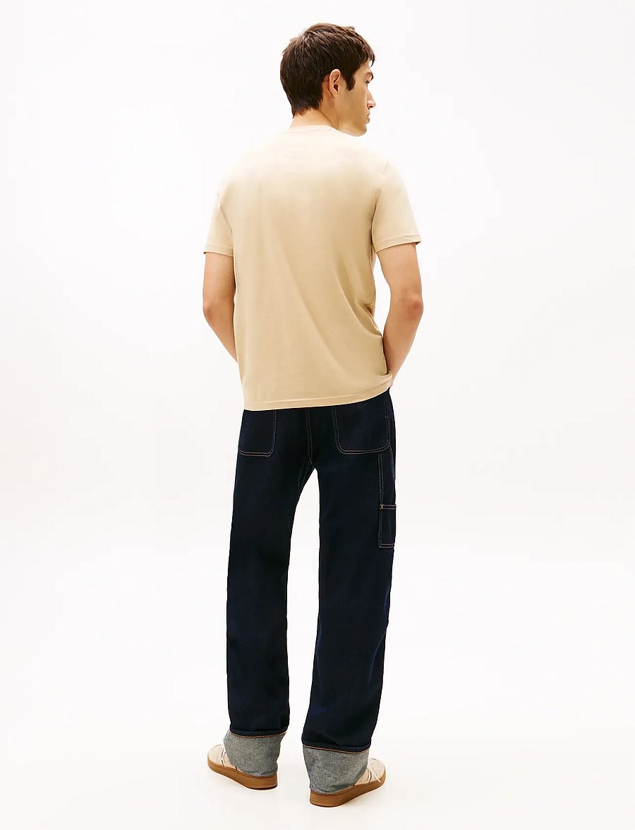 Tommy Jeans - TJM XSLIM JASPE HTR TEE EXT - short-sleeved t-shirts - gulf sand htr - 3