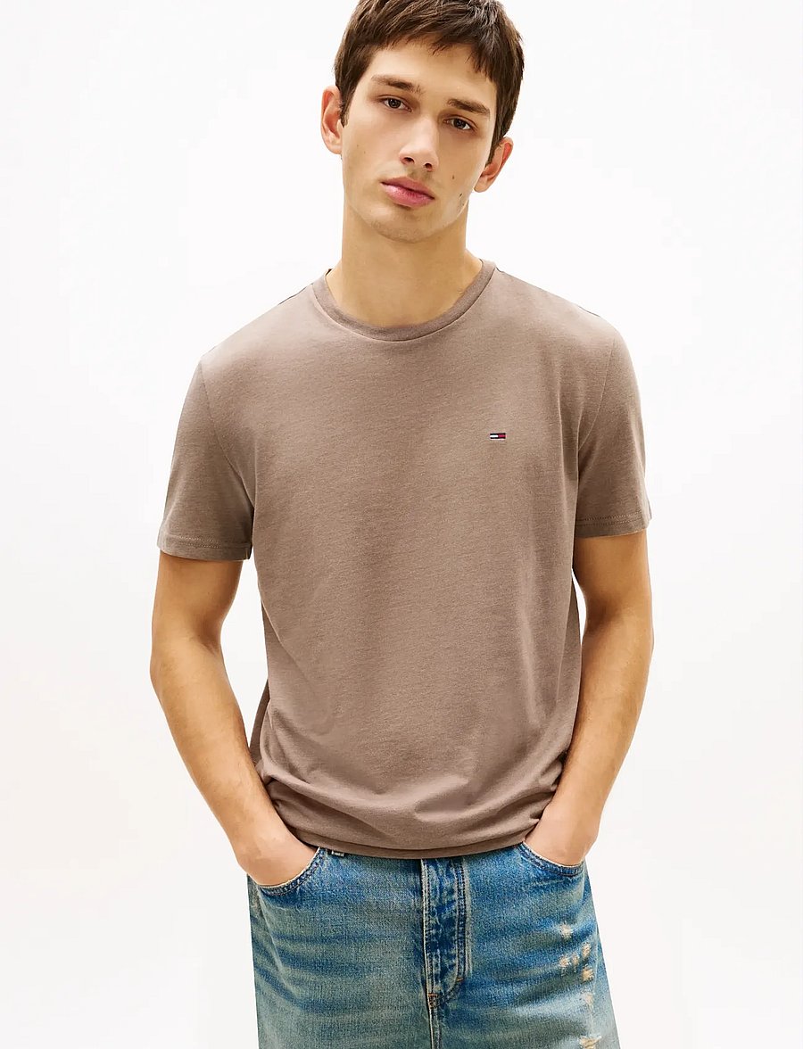 Tommy Jeans - TJM XSLIM JASPE HTR TEE EXT - lühikeste varrukatega t-särgid - ivy mink htr - 0