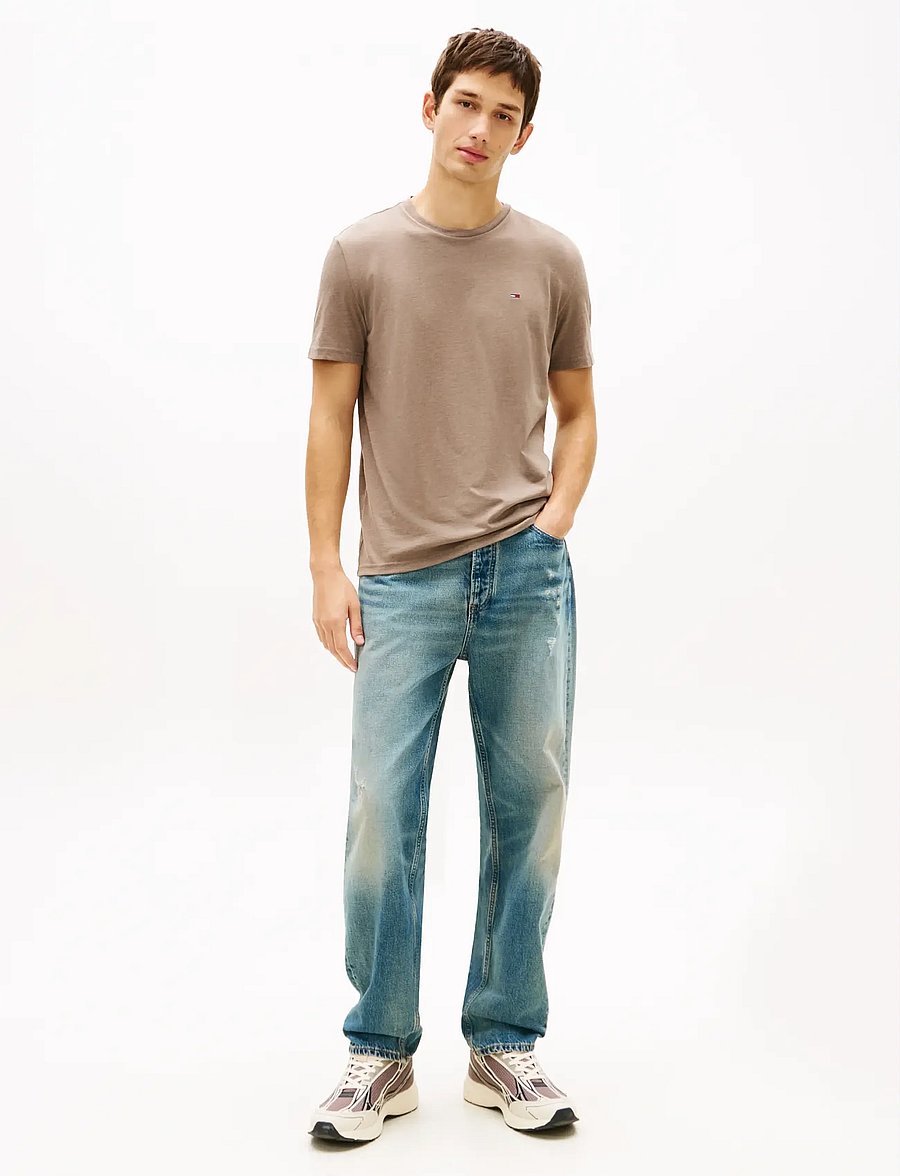 Tommy Jeans - TJM XSLIM JASPE HTR TEE EXT - lühikeste varrukatega t-särgid - ivy mink htr - 3