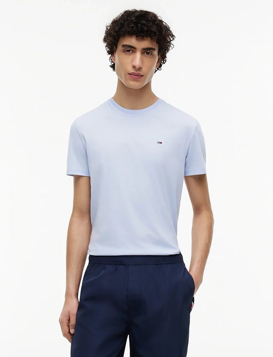 Tommy Jeans - TJM XSLIM JASPE HTR TEE EXT - lühikeste varrukatega t-särgid - moonlight iris - 0