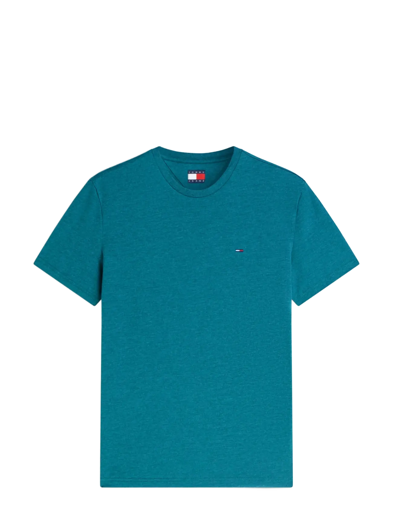 Tommy Jeans - TJM XSLIM JASPE HTR TEE EXT - kortärmade t-shirts - polar teal - 1