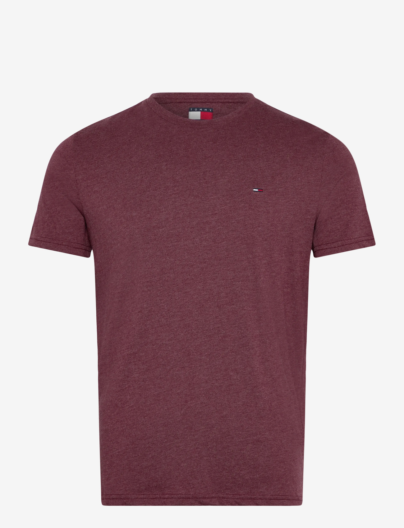 Tommy Jeans - TJM XSLIM JASPE HTR TEE EXT - kurzärmelig - red wine htr - 1