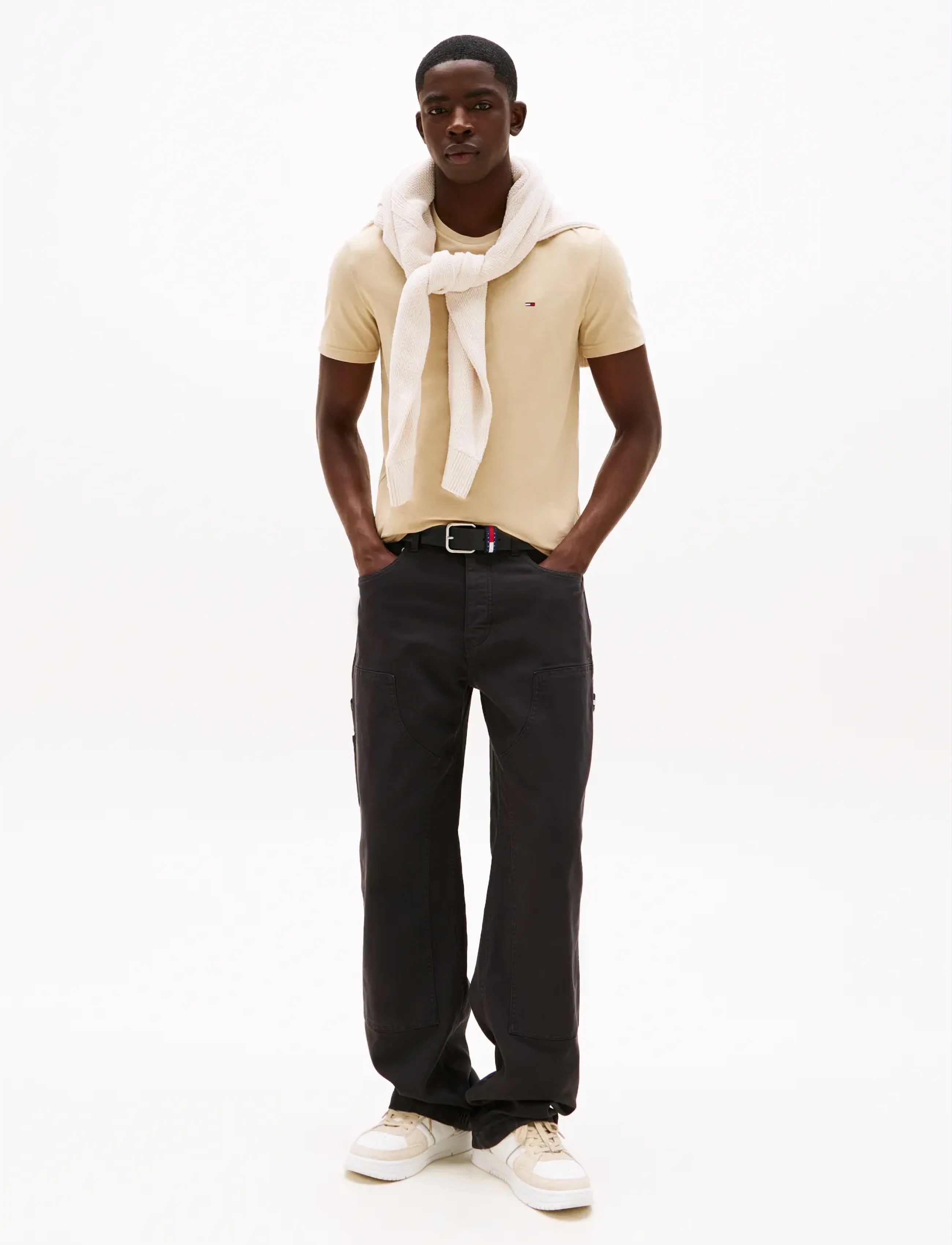 Tommy Jeans - TJM XSLIM JASPE HTR TEE EXT - kortærmede t-shirts - silt htr - 2
