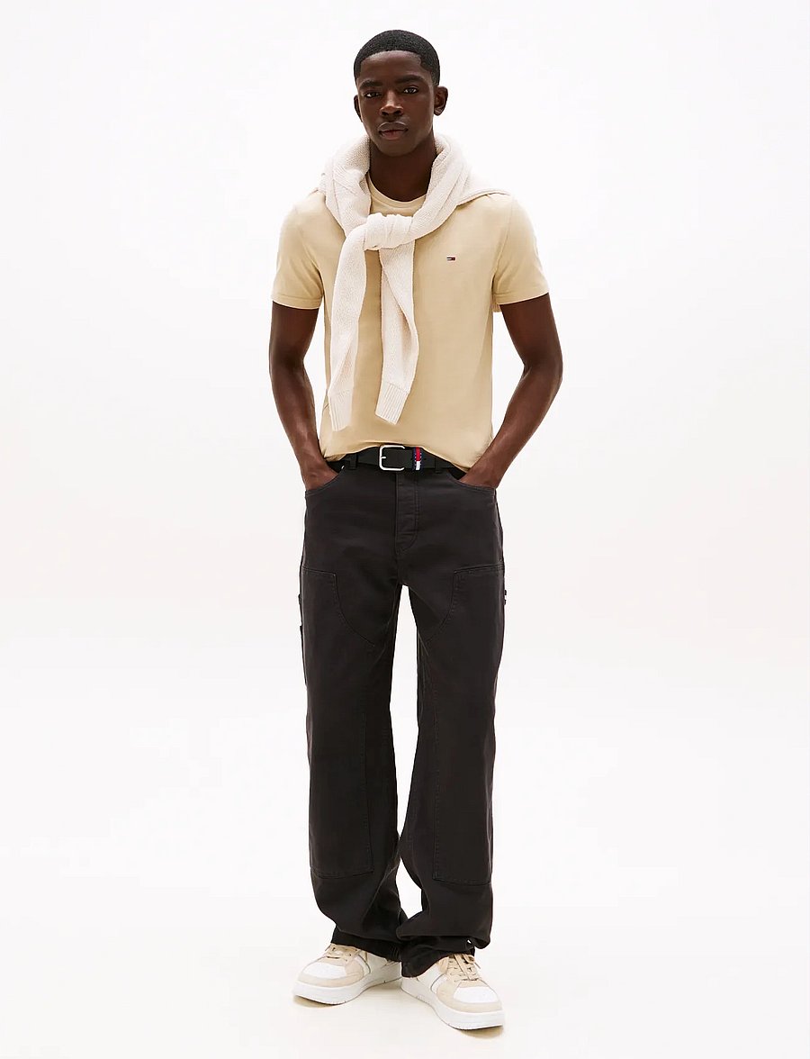 Tommy Jeans - TJM XSLIM JASPE HTR TEE EXT - short-sleeved t-shirts - silt htr - 2