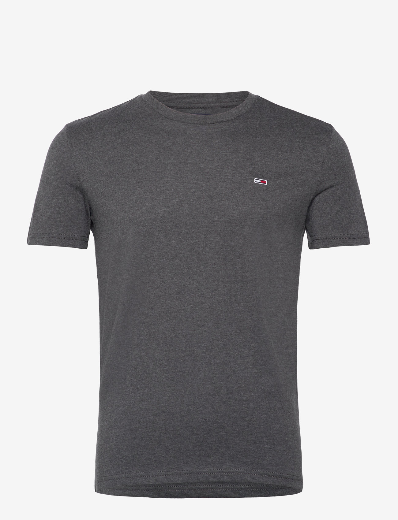 Tommy Jeans - TJM XSLIM JASPE HTR TEE EXT - kortærmede t-shirts - washed black htr - 1