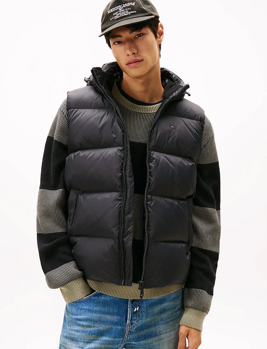 Tommy Jeans - TJM ESSENTIAL DOWN VEST EXT - vestid - black - 0