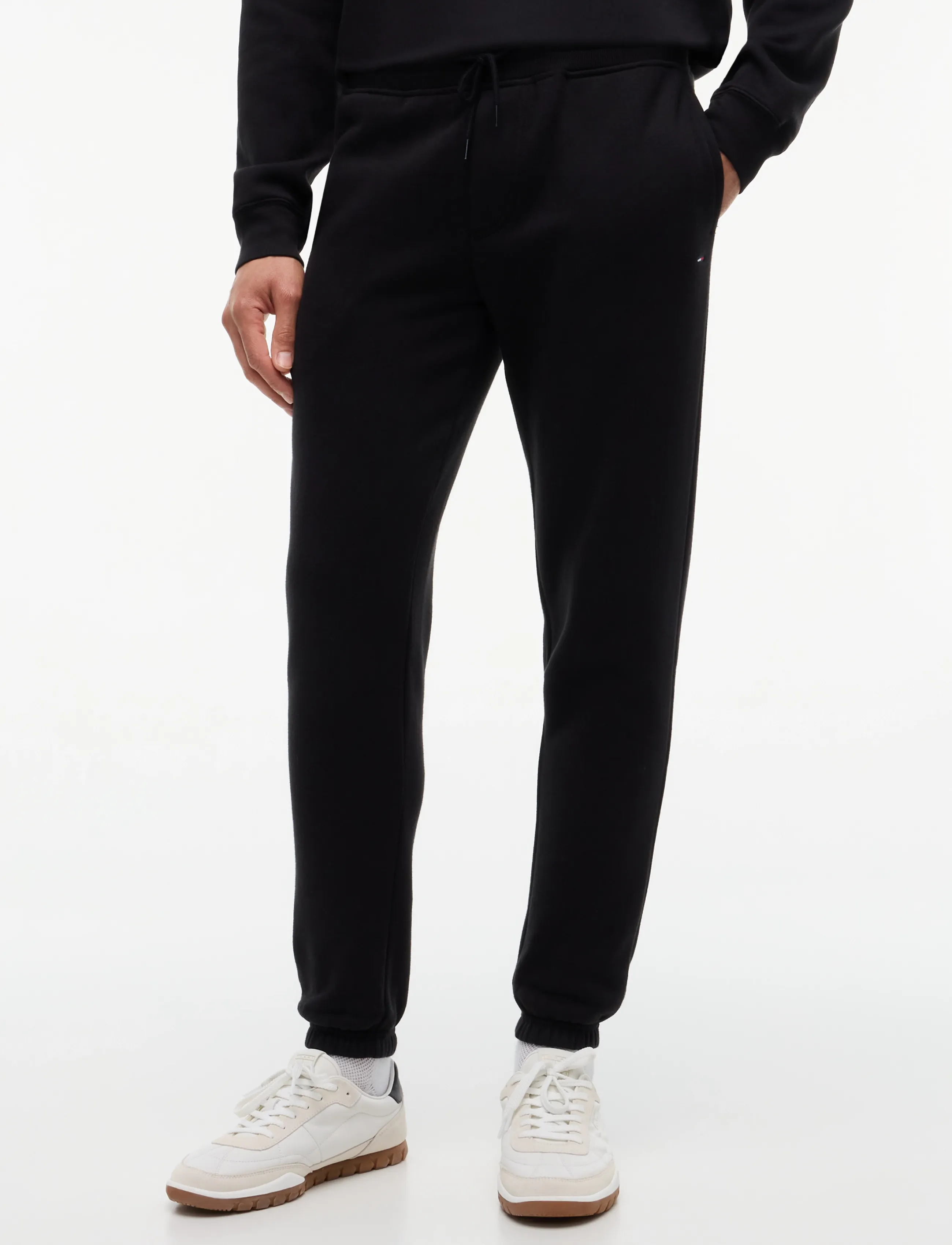 Tommy Jeans Slim S Flag Sweatpant - Jogginghosen - BLACK / black