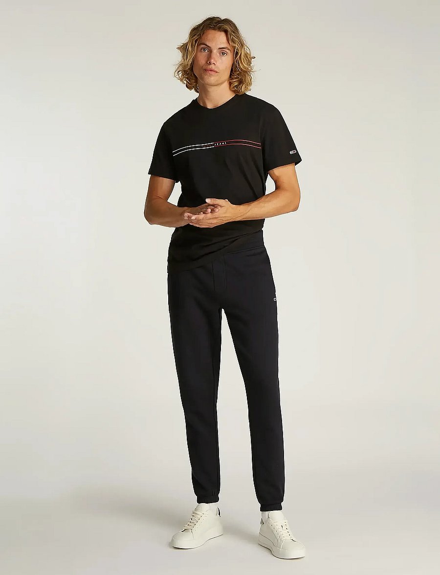 Tommy Jeans - Slim S Flag Sweatpant - nach stil kaufen - black - 3