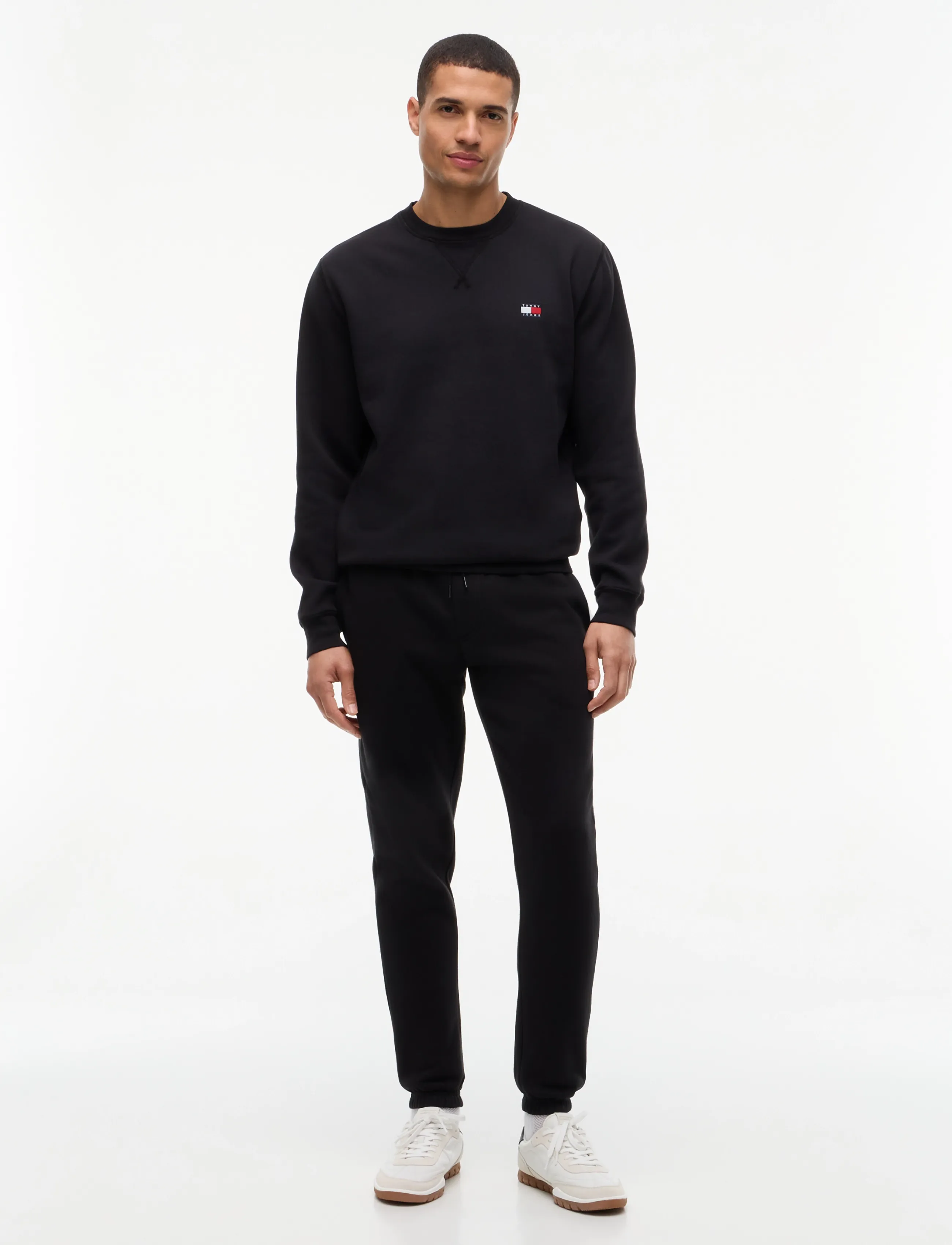 Tommy Jeans - TJM SLIM S FLAG SWEATPANT EXT - nach stil kaufen - black - 4