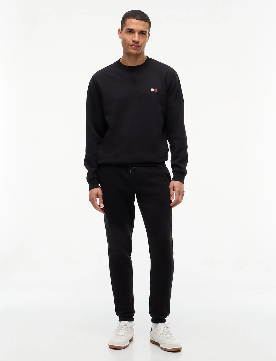 Tommy Jeans - TJM SLIM S FLAG SWEATPANT EXT - nach stil kaufen - black - 4