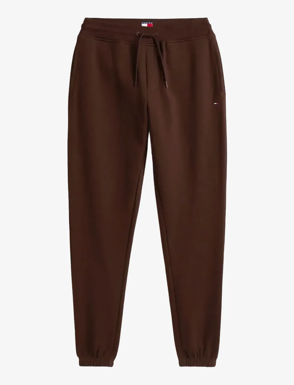 Tommy Jeans - TJM SLIM S FLAG SWEATPANT EXT - sportiska stila bikses - rich brown - 1