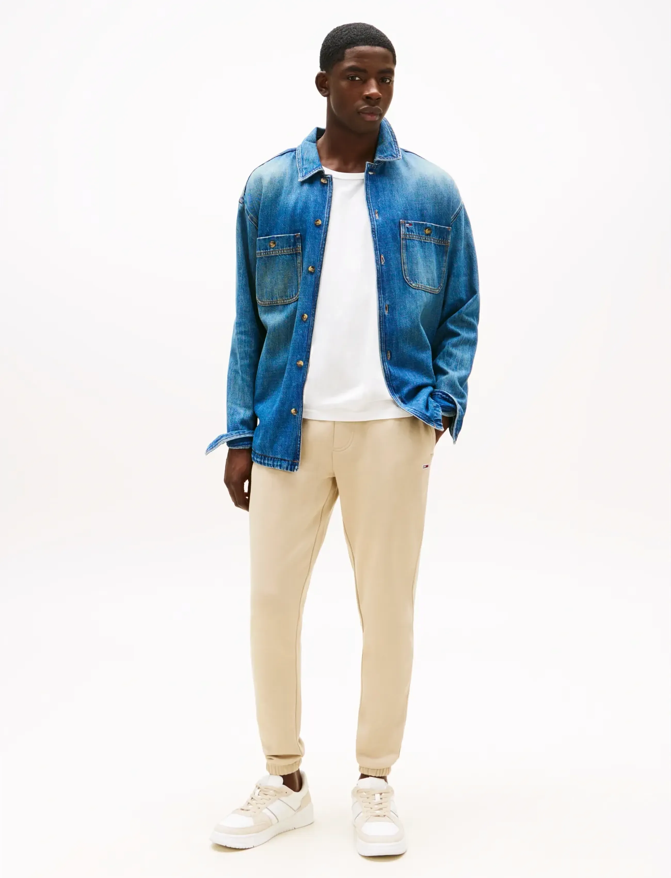 Tommy Jeans - TJM SLIM S FLAG SWEATPANT EXT - shop efter stil - silt - 4