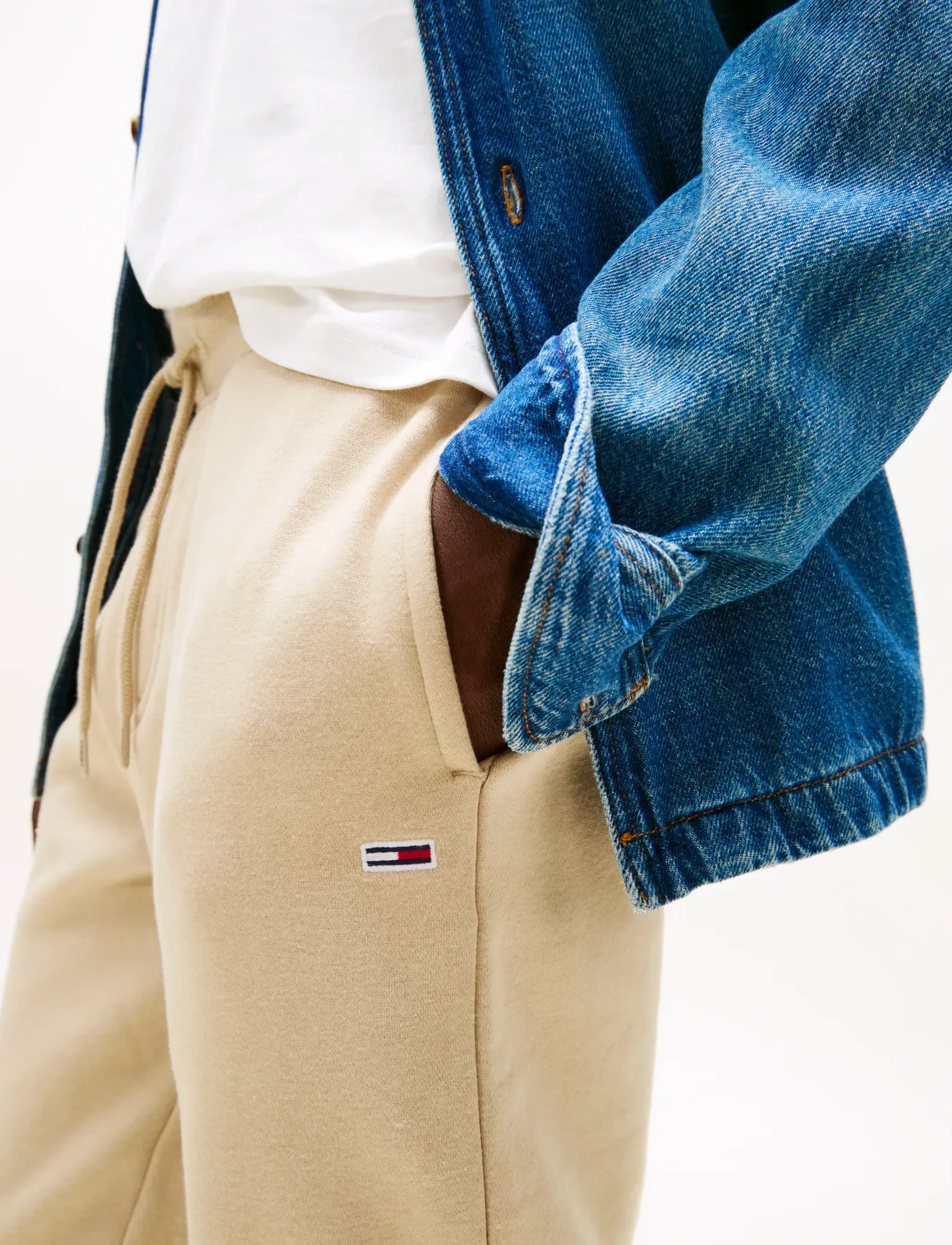 Tommy Jeans - TJM SLIM S FLAG SWEATPANT EXT - shop efter stil - silt - 5