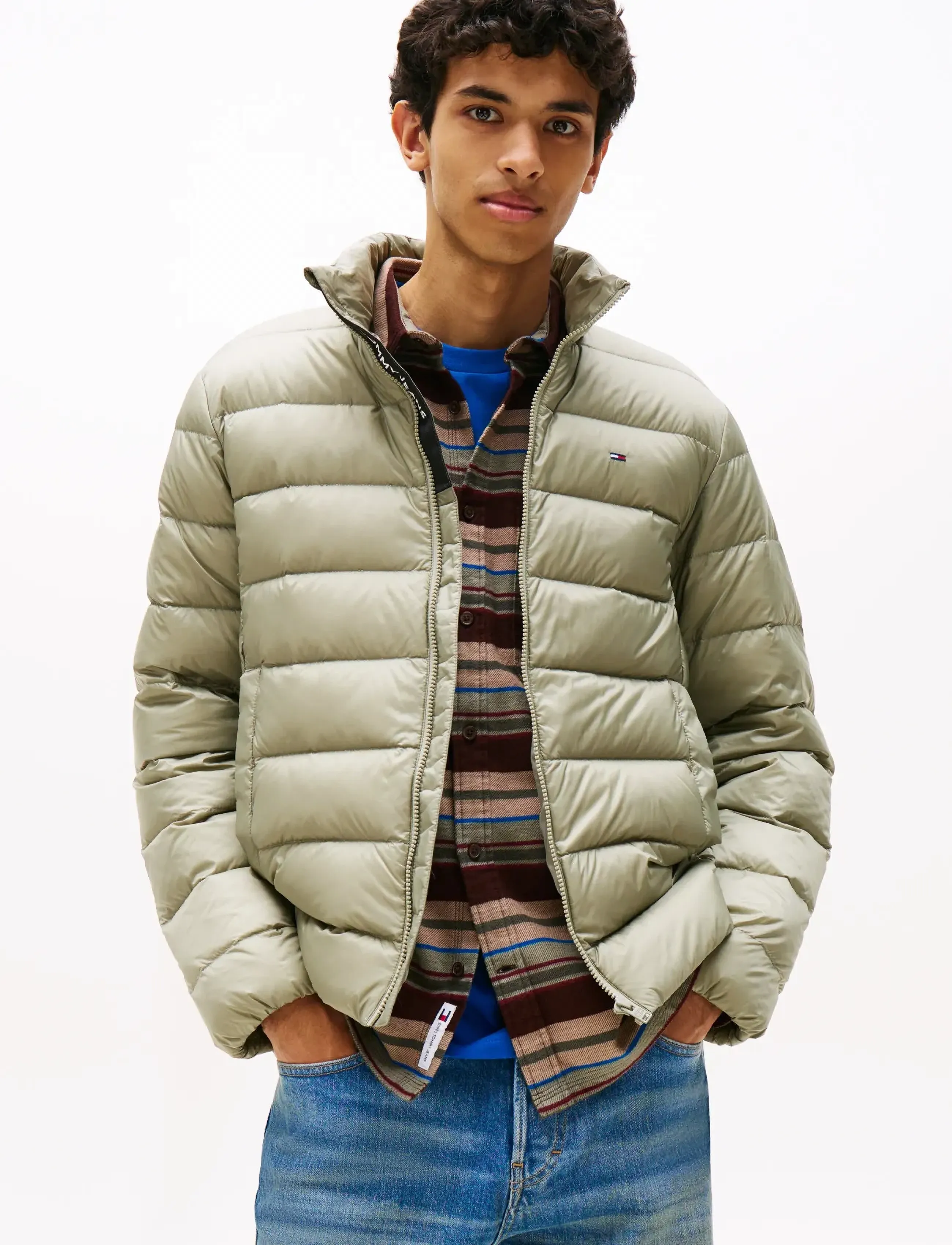 Tommy Jeans TJM LT DOWN JACKET EXT - Tommy Hilfiger - UTILITY SAGE / khaki/green