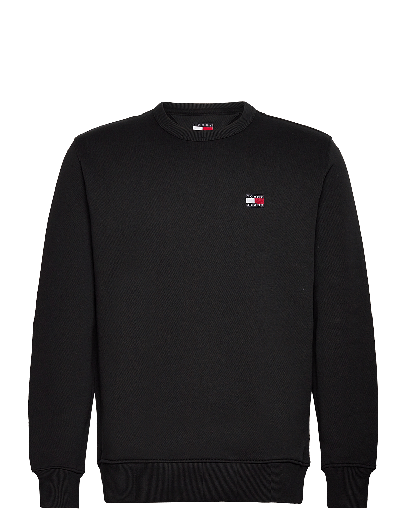 Tommy Jeans - TJM REG BADGE CREW EXT - swetry - black - 1