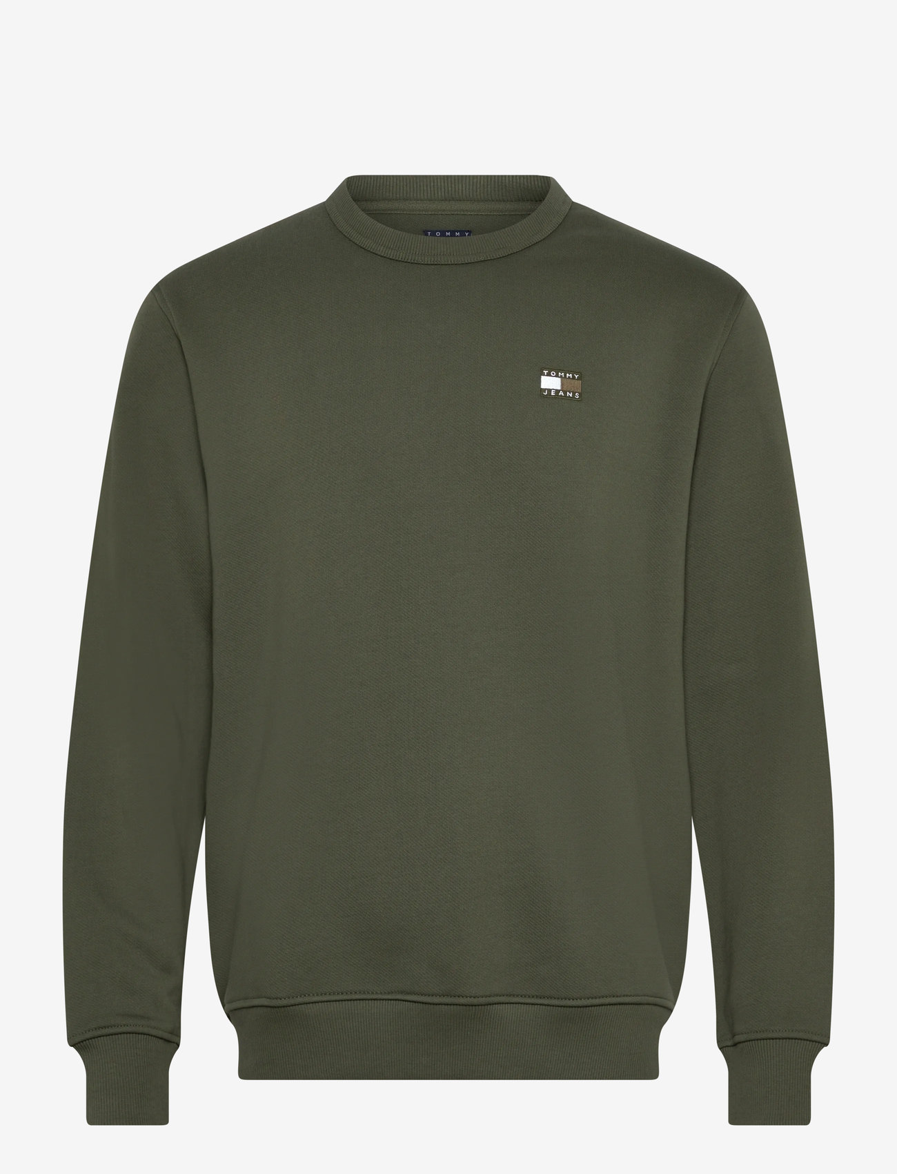 Tommy Jeans - TJM REG BADGE CREW EXT - geschenke unter chf 100 - pewter green tonal - 0